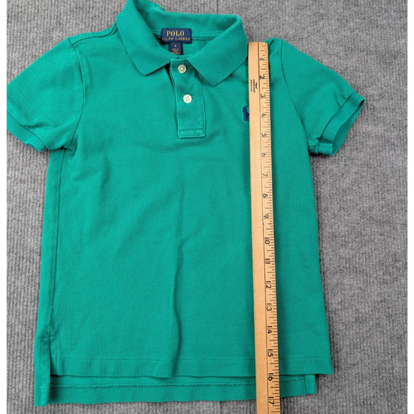 Polo Ralph Lauren Shirt Boys 5 Set of 3 Preppy Classic Timeless Blue Green Logo - Picture 4 of 13
